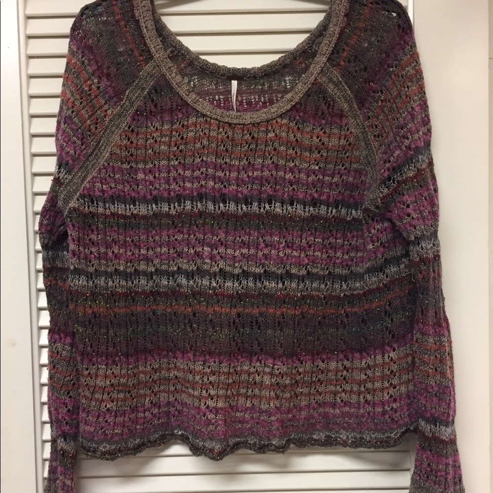 Free People Cropped knit sweater